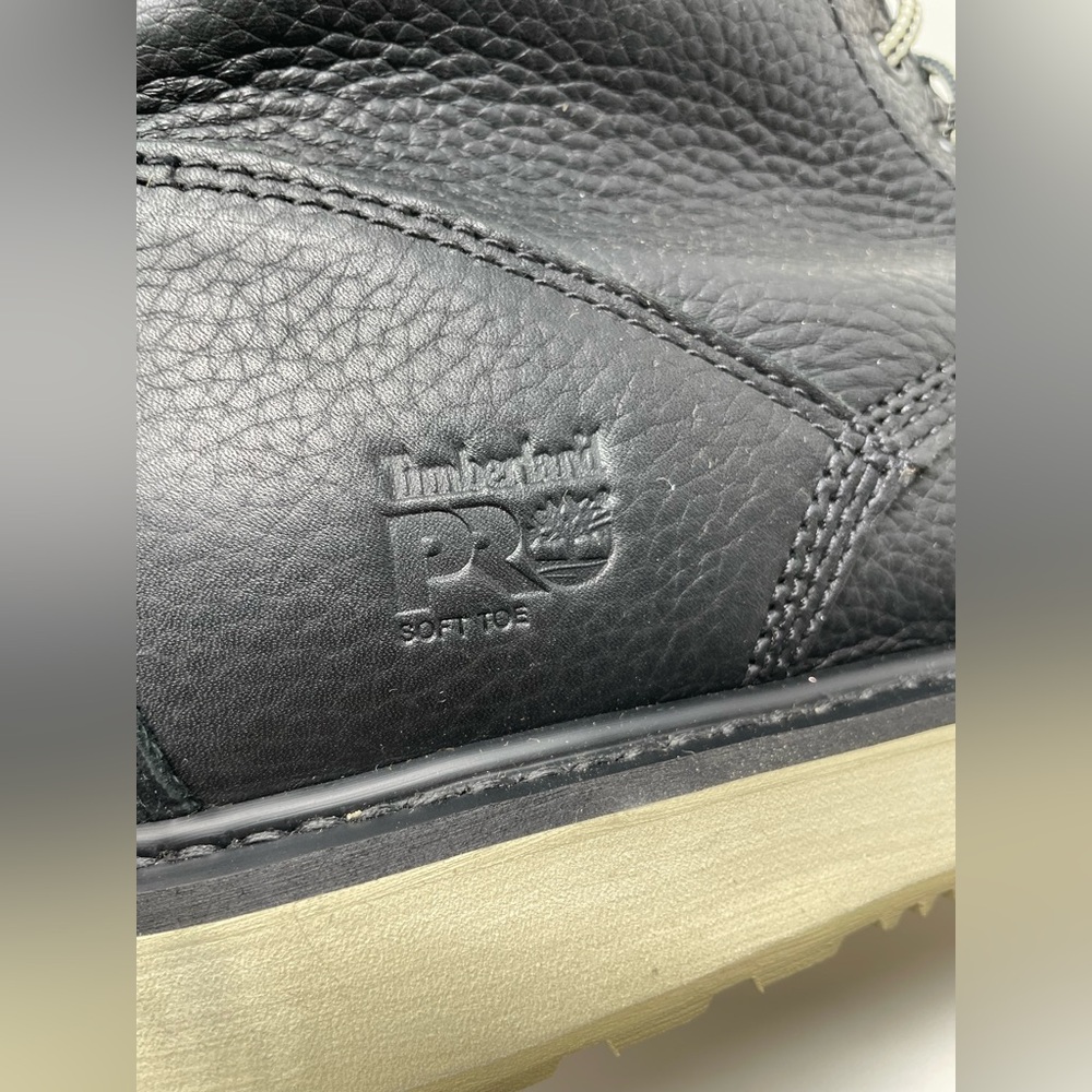 New Timberland Pro 247 Leather Black Men Boots Size 10 - Picture 5 of 13